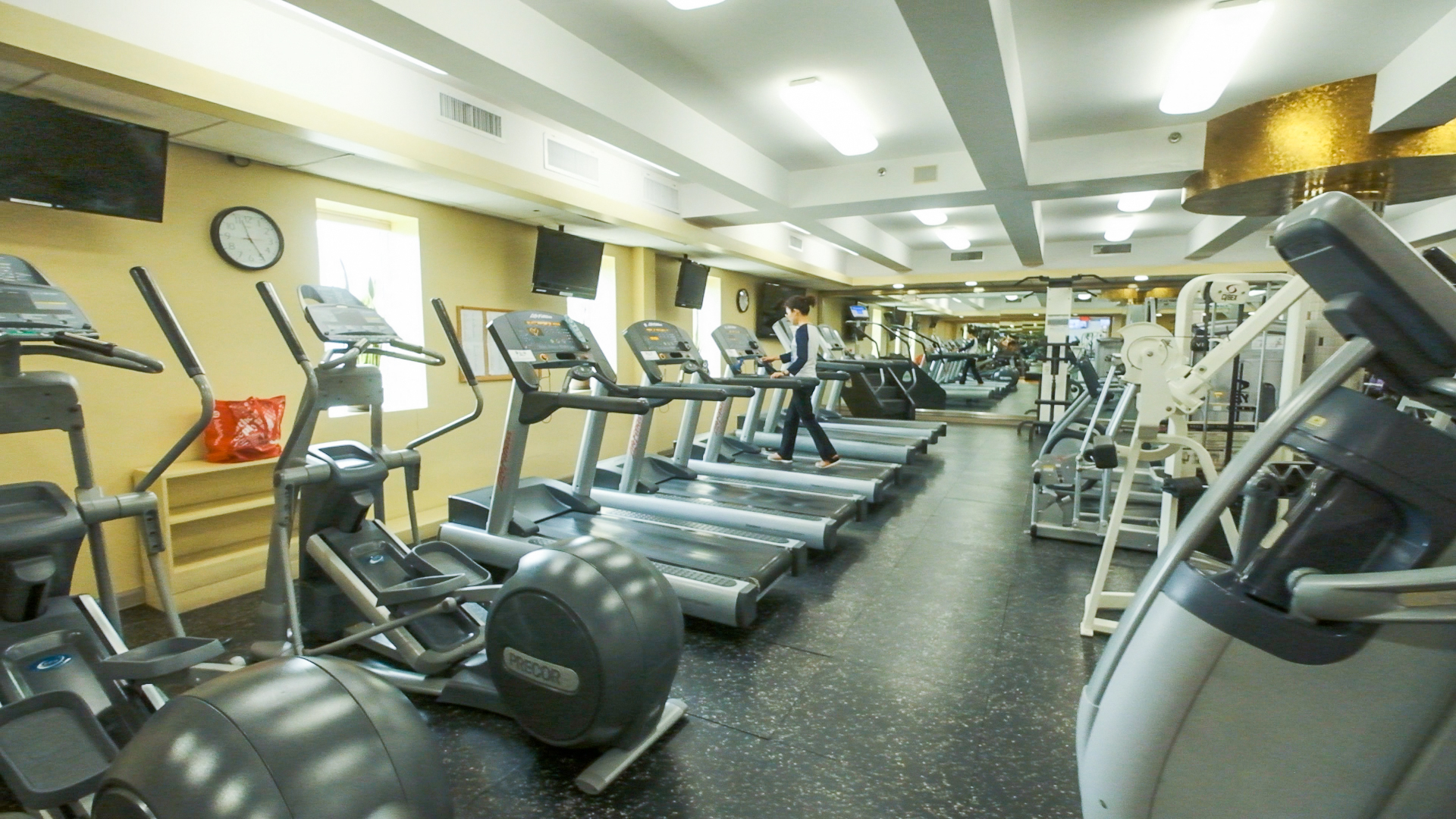 Private gym with modern equipment at CGI