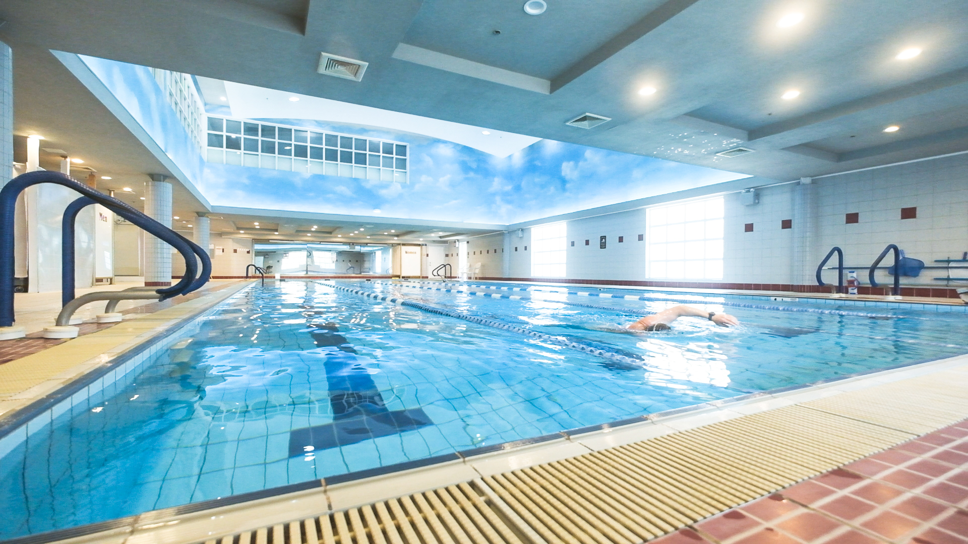 25-yard heated chlorine-free indoor pool at CGI