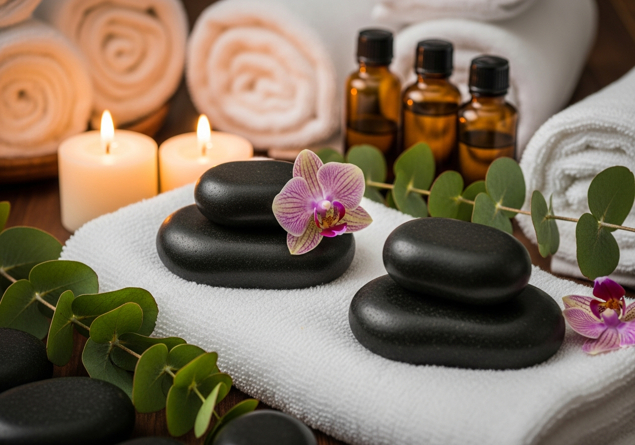 Red light therapy lounge at CGI Holistic — low-wavelength light panels in a serene room