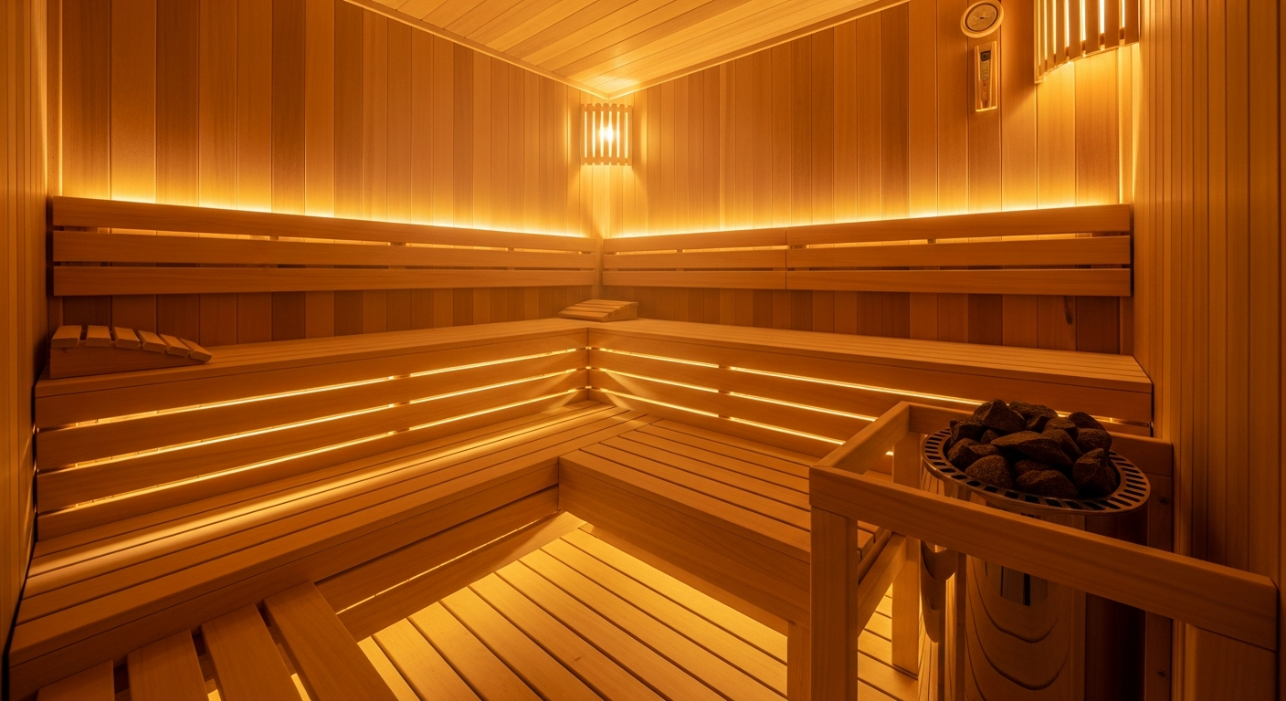 Himalayan salt sauna suite at CGI Holistic Bergen County — warm glowing mineral walls in a private room